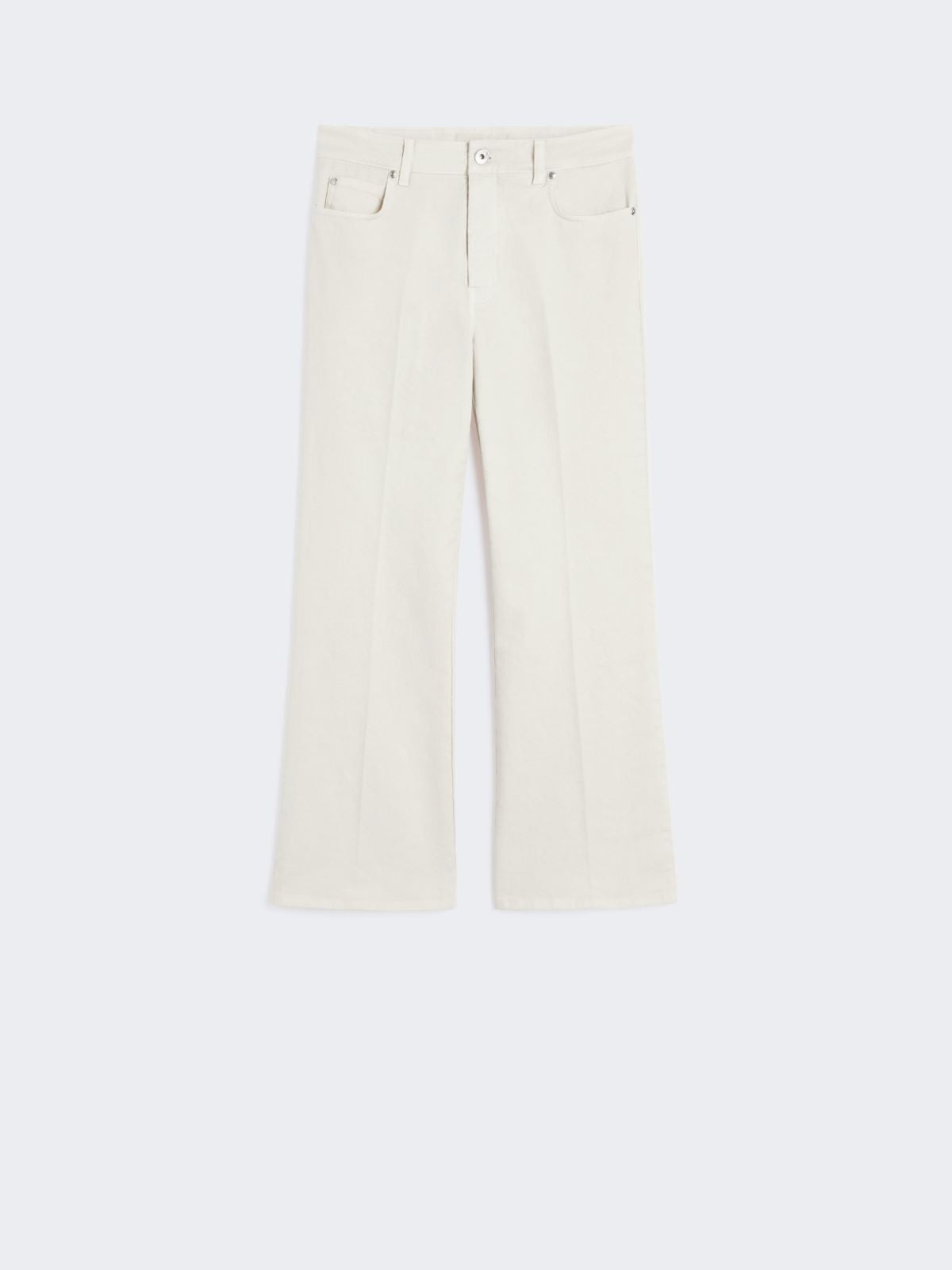 Cotton bull denim jeans - Ivory