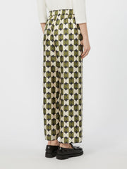 Silk twill trousers - Black