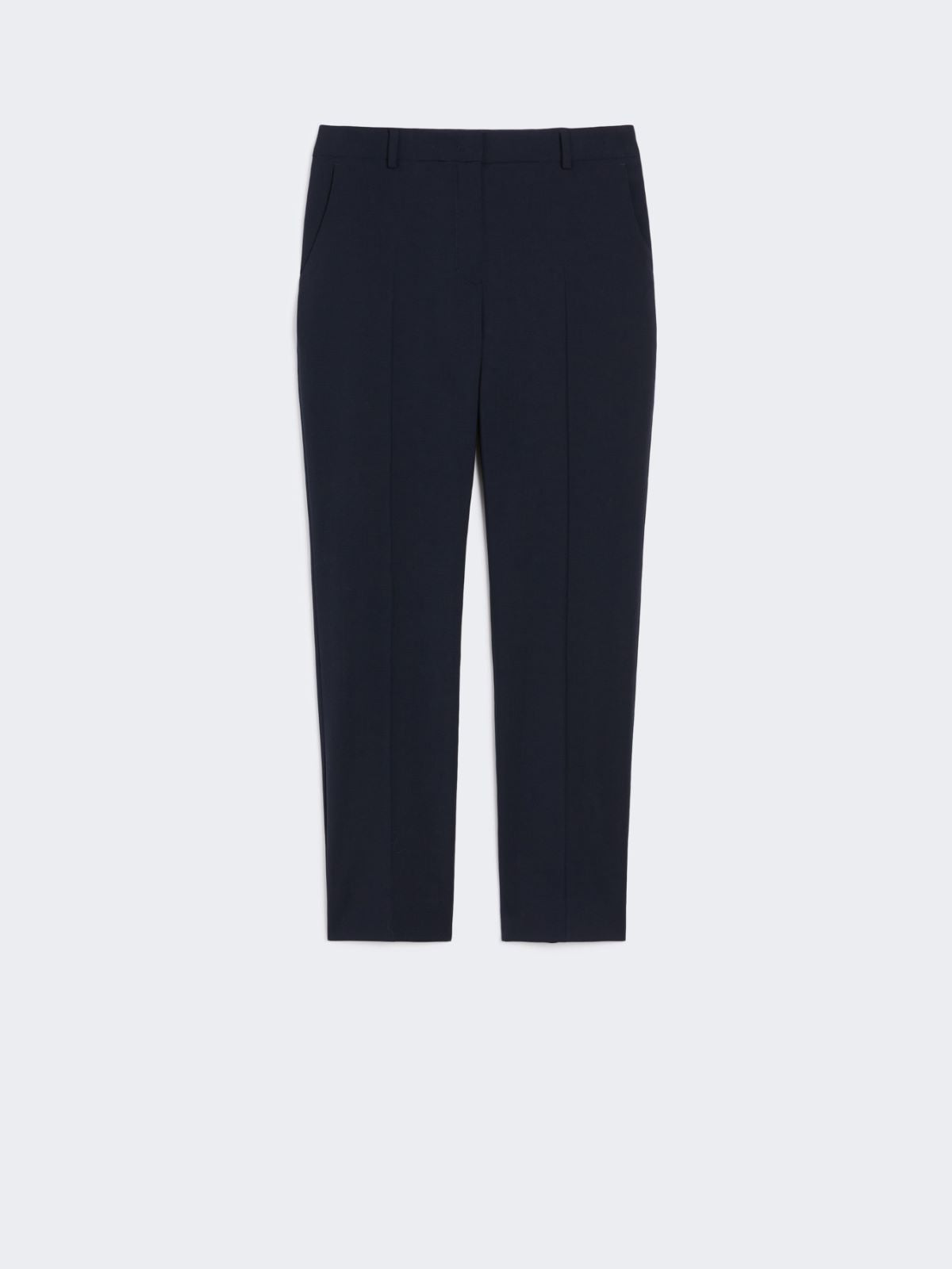 Woollen cloth cigarette trousers - Navy