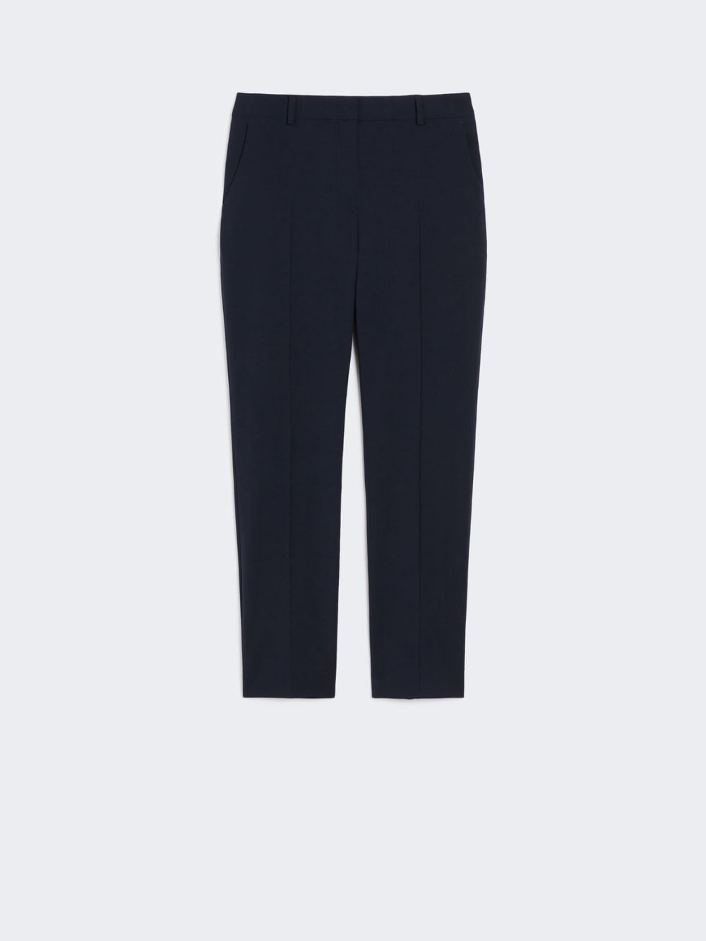 Woollen cloth cigarette trousers - Navy