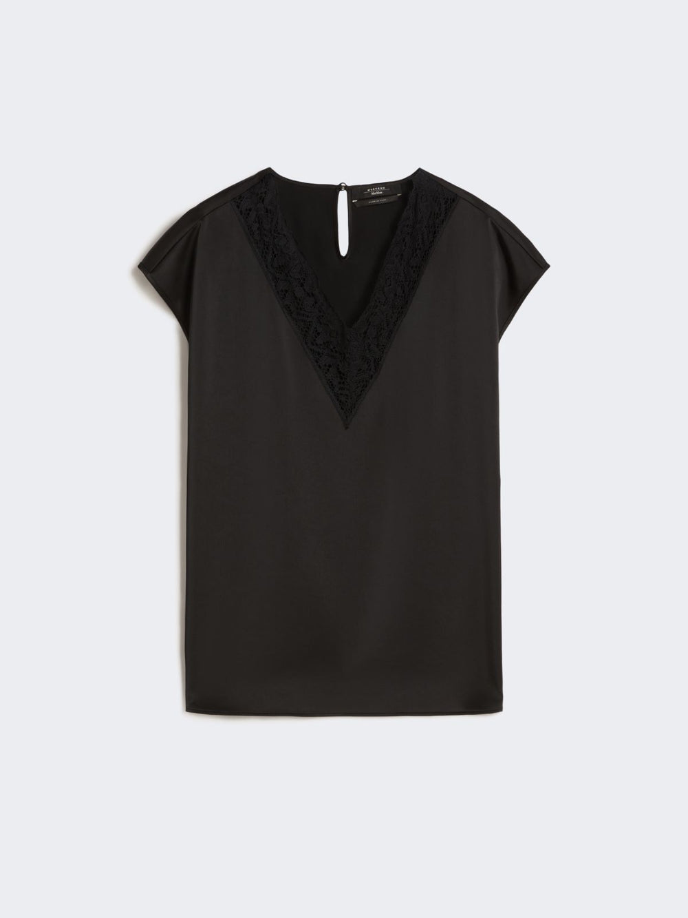 Feminine satin top - Black