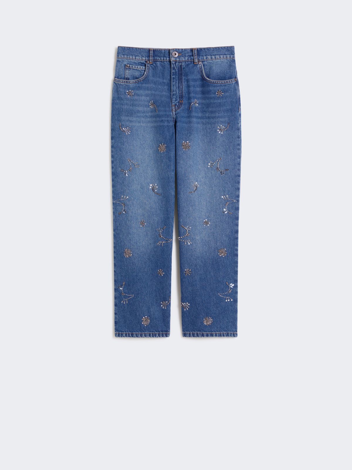Embroidered denim jeans - Navy