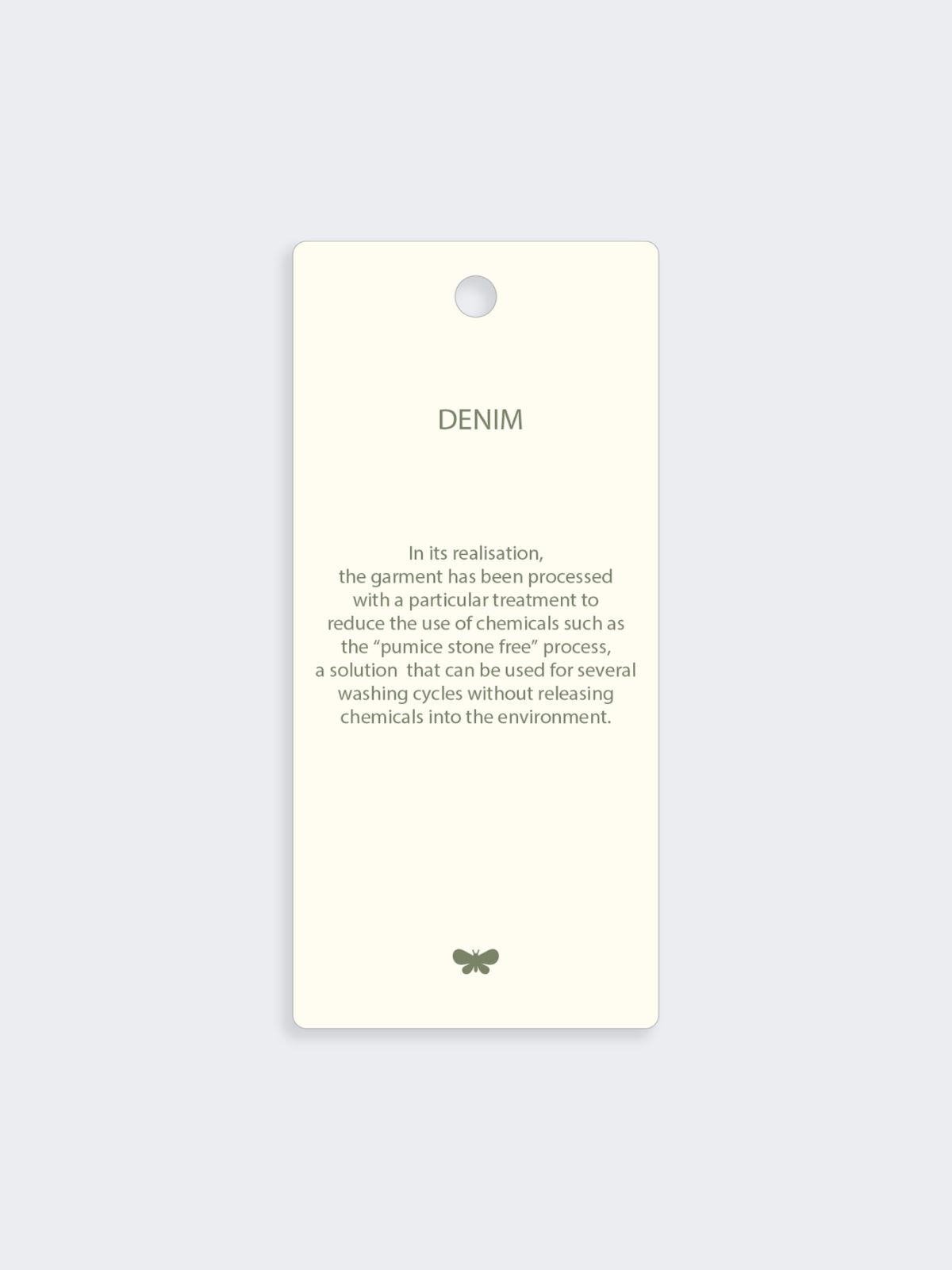 Wide cotton denim jeans - Navy