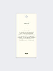 Wide cotton denim jeans - Navy