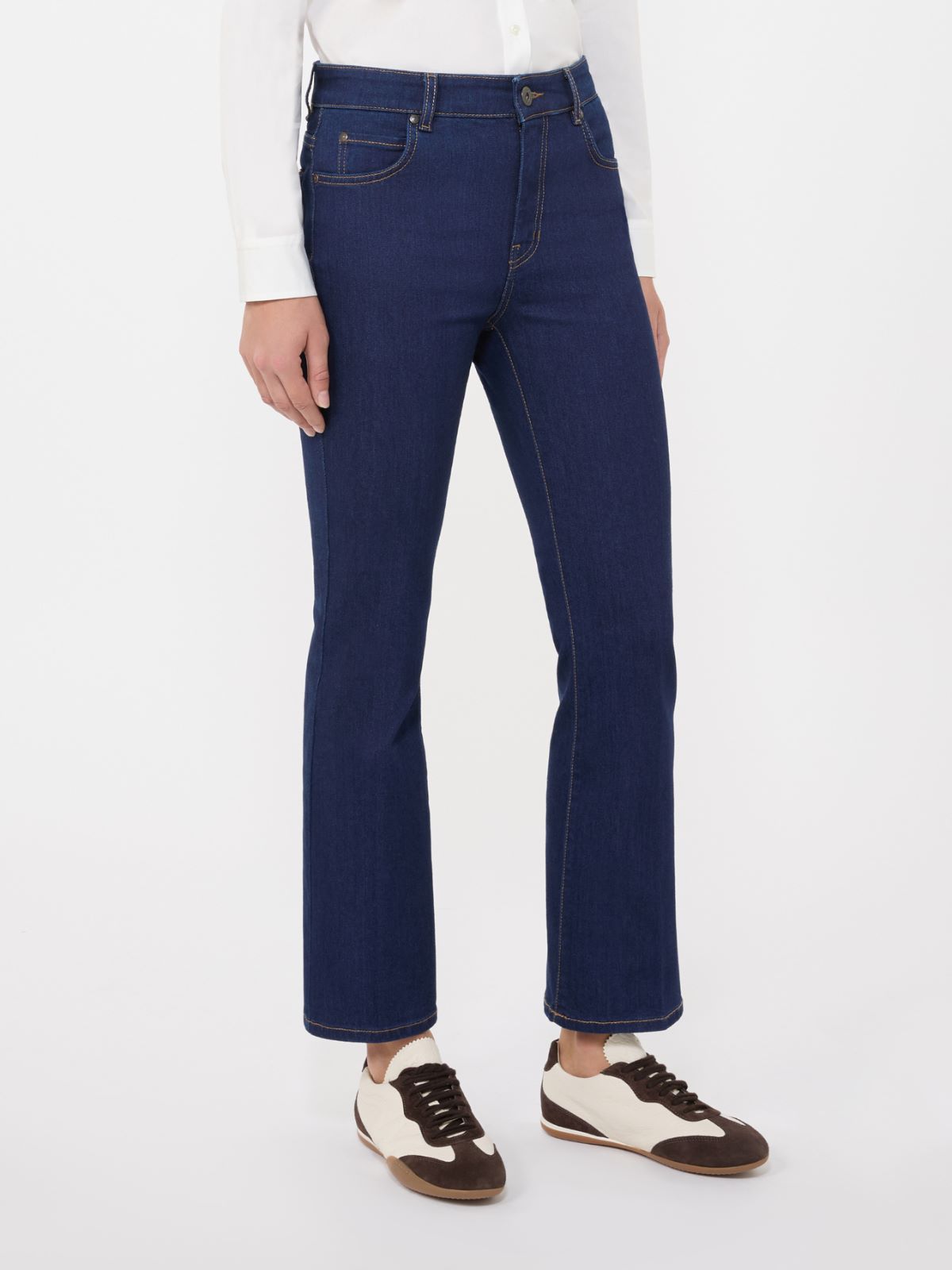 Five-pocket stretch denim jeans - Navy