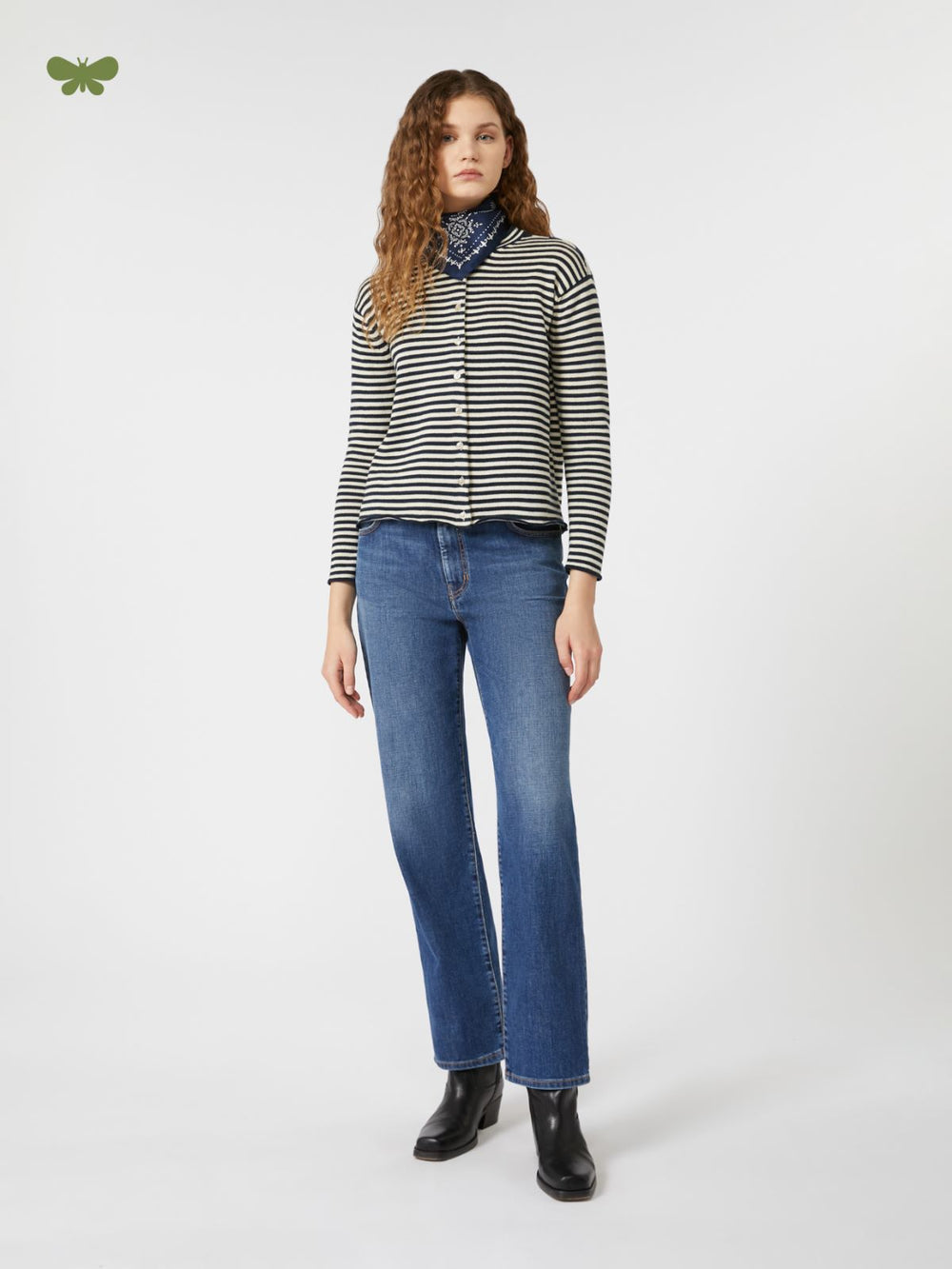 Straight-fit denim jeans - Navy