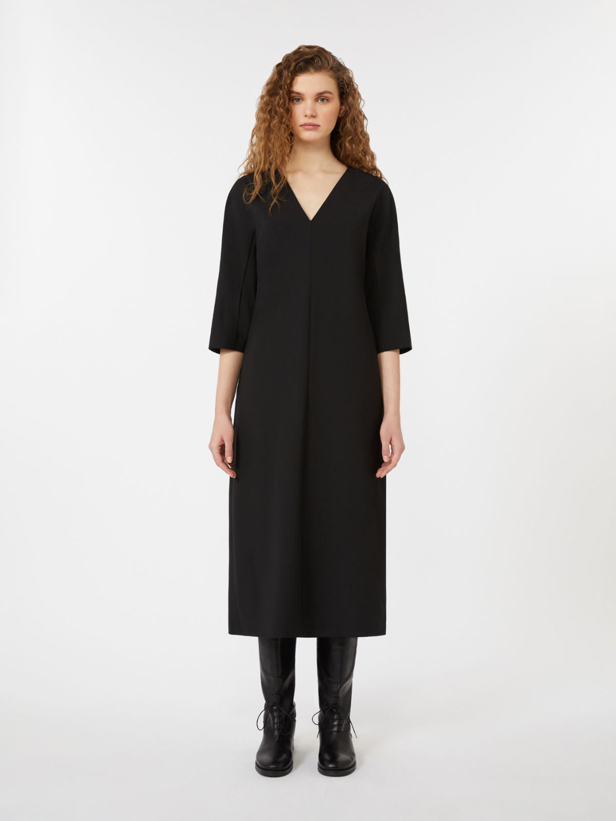Woollen cloth dress - Black