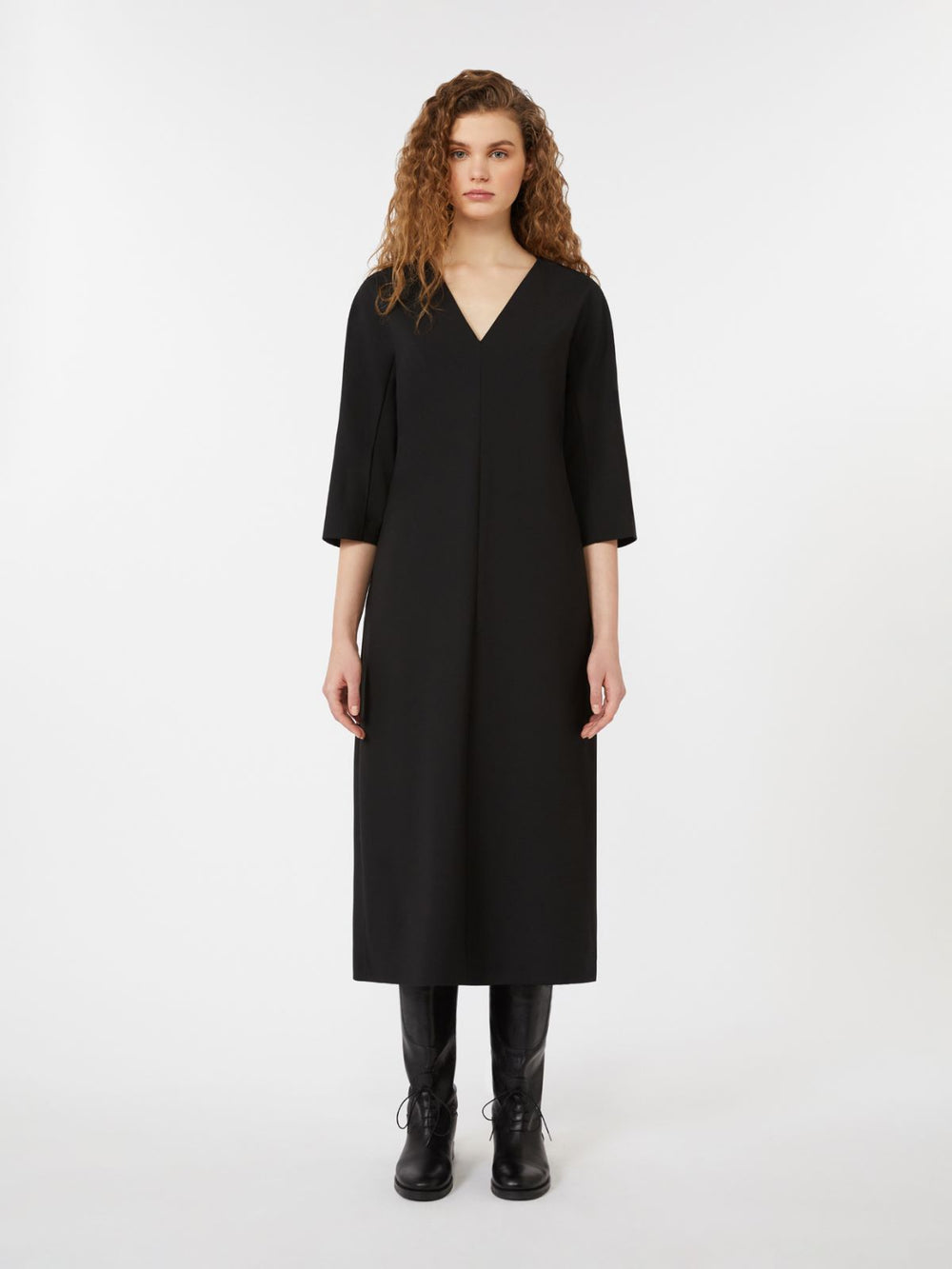 Woollen cloth dress - Black
