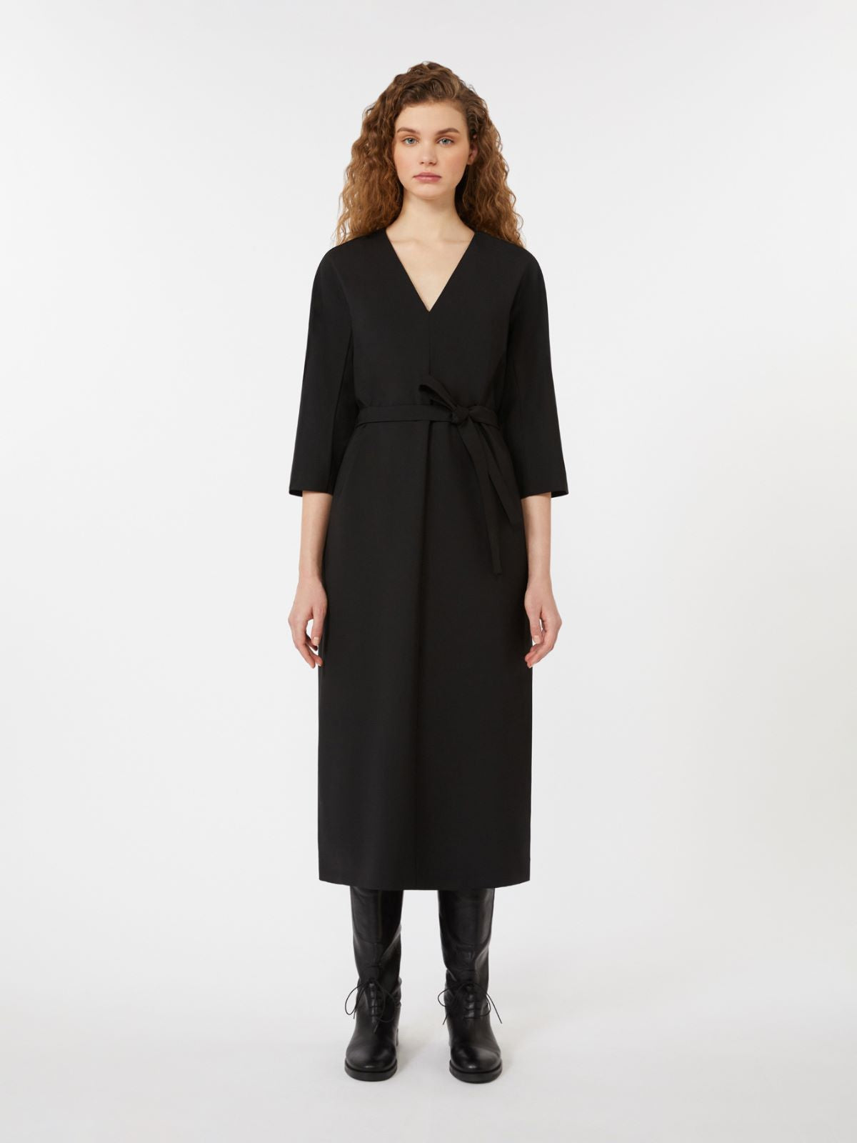 Woollen cloth dress - Black