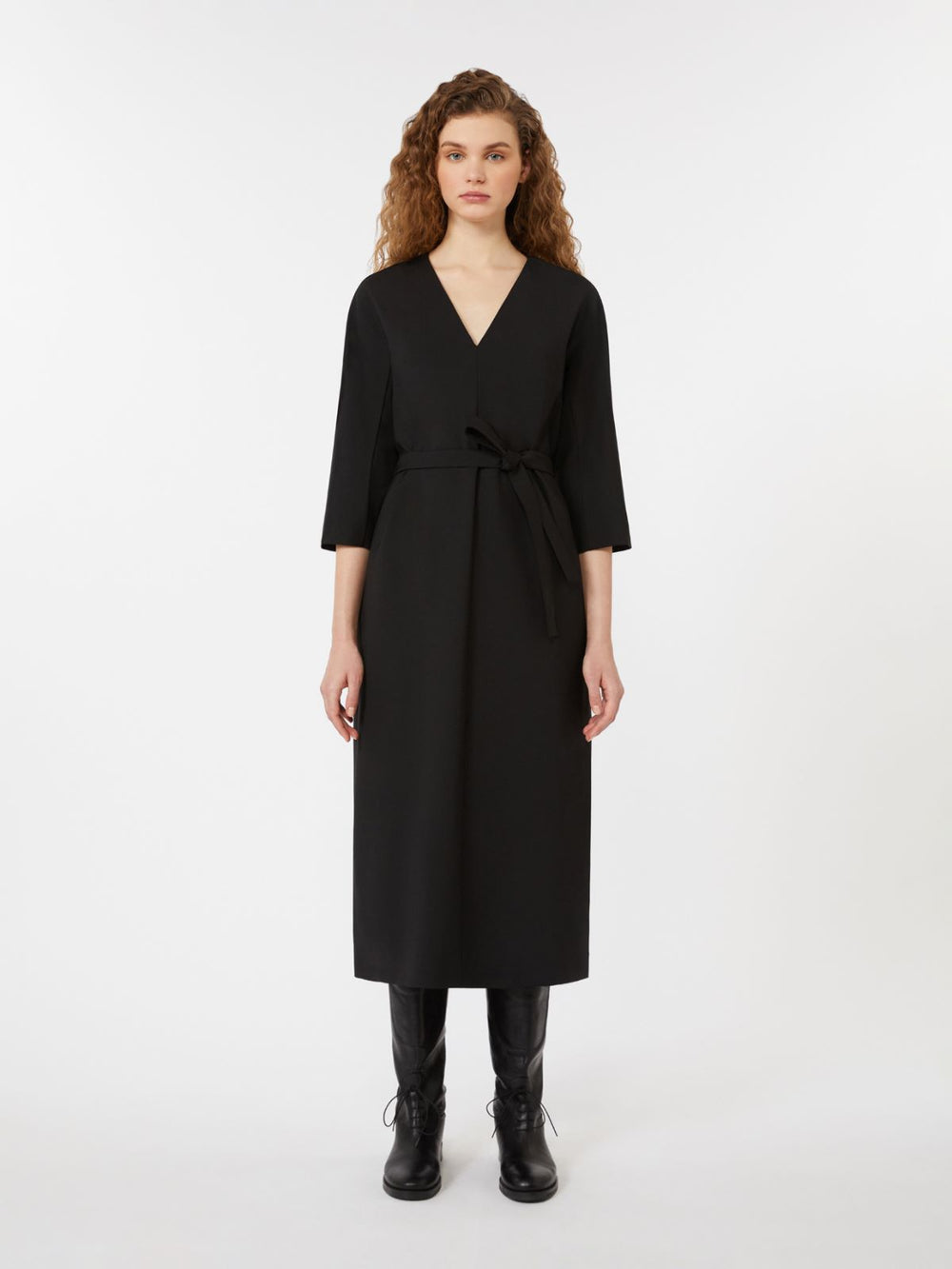 Woollen cloth dress - Black