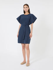 Short taffeta dress - Navy