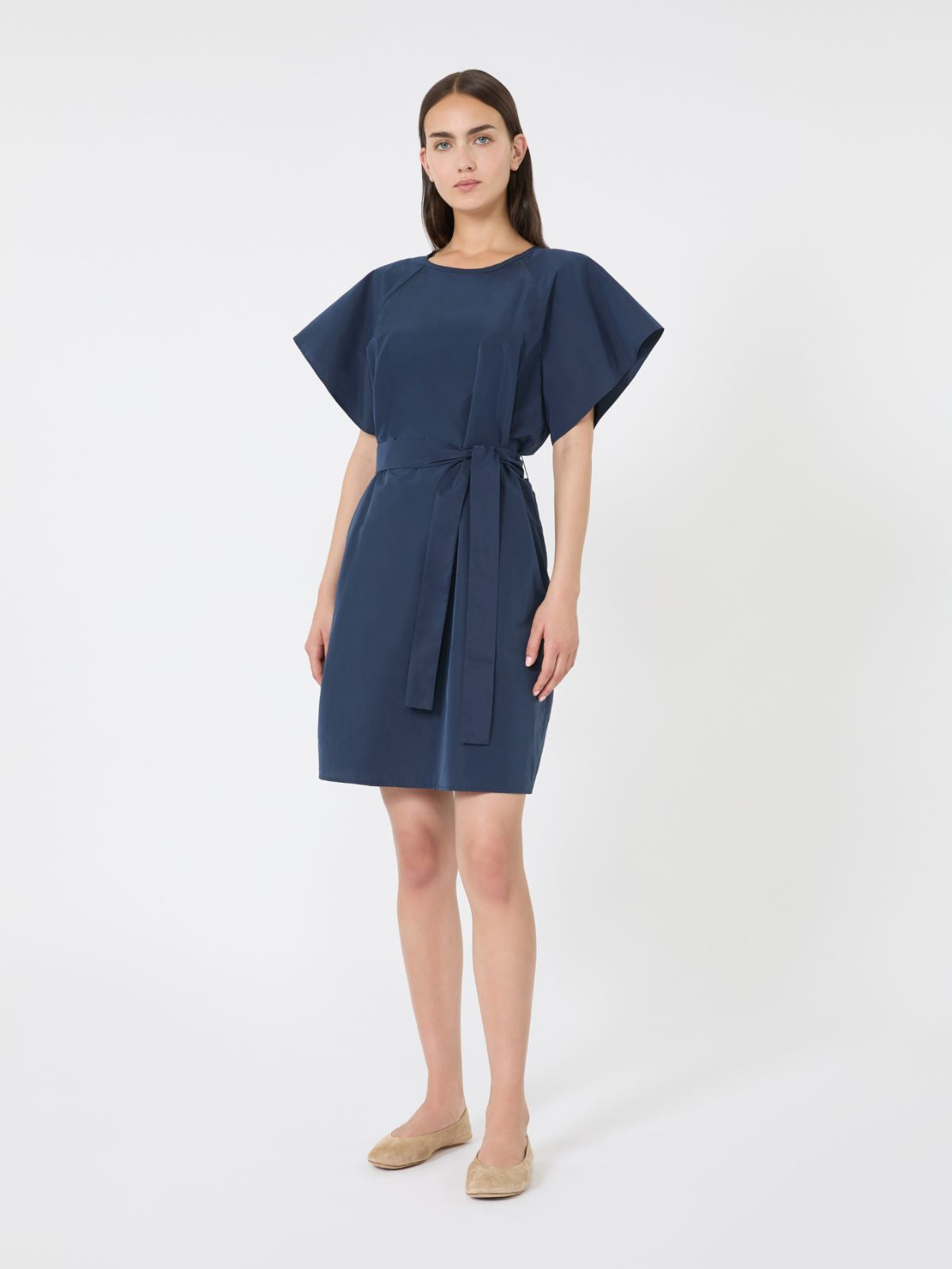 Short taffeta dress - Navy