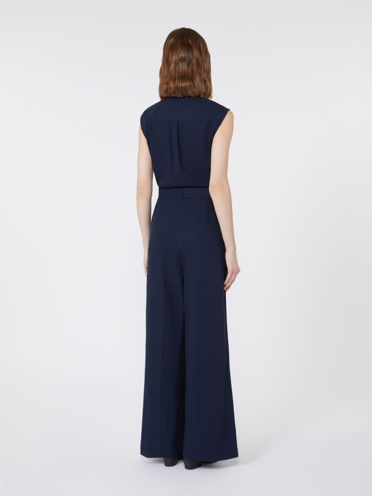 Cotton gabardine jumpsuit - Navy