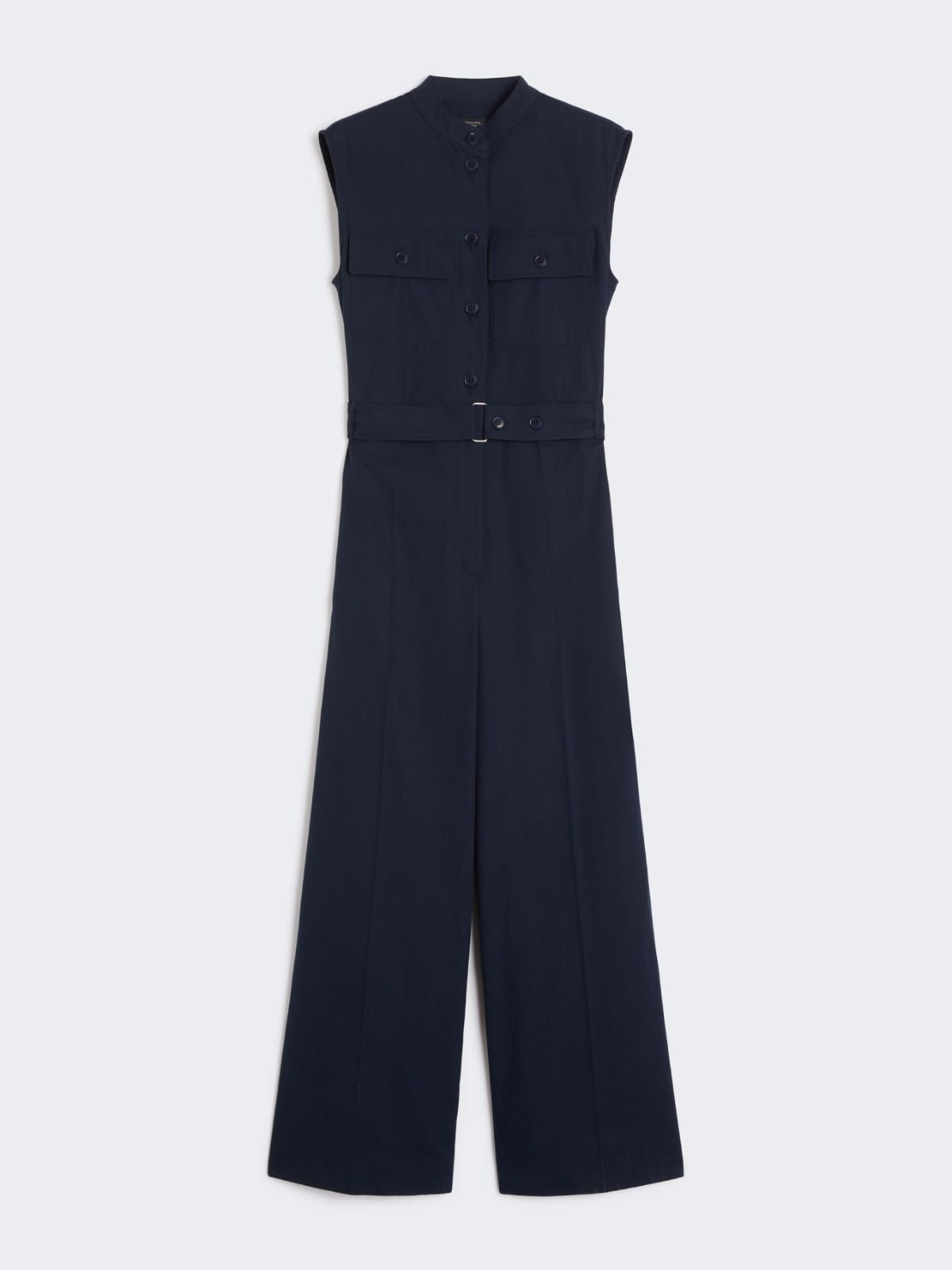 Cotton gabardine jumpsuit - Navy