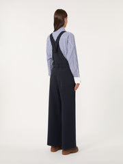 Gabardine wool dungarees - Navy