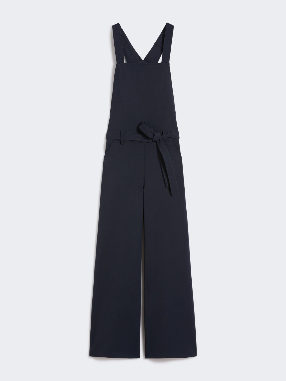 Gabardine wool dungarees - Navy