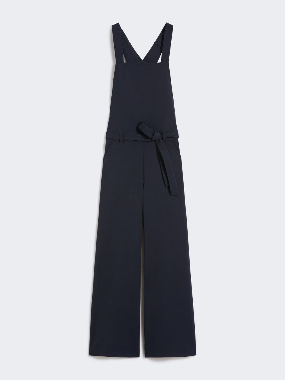 Gabardine wool dungarees - Navy