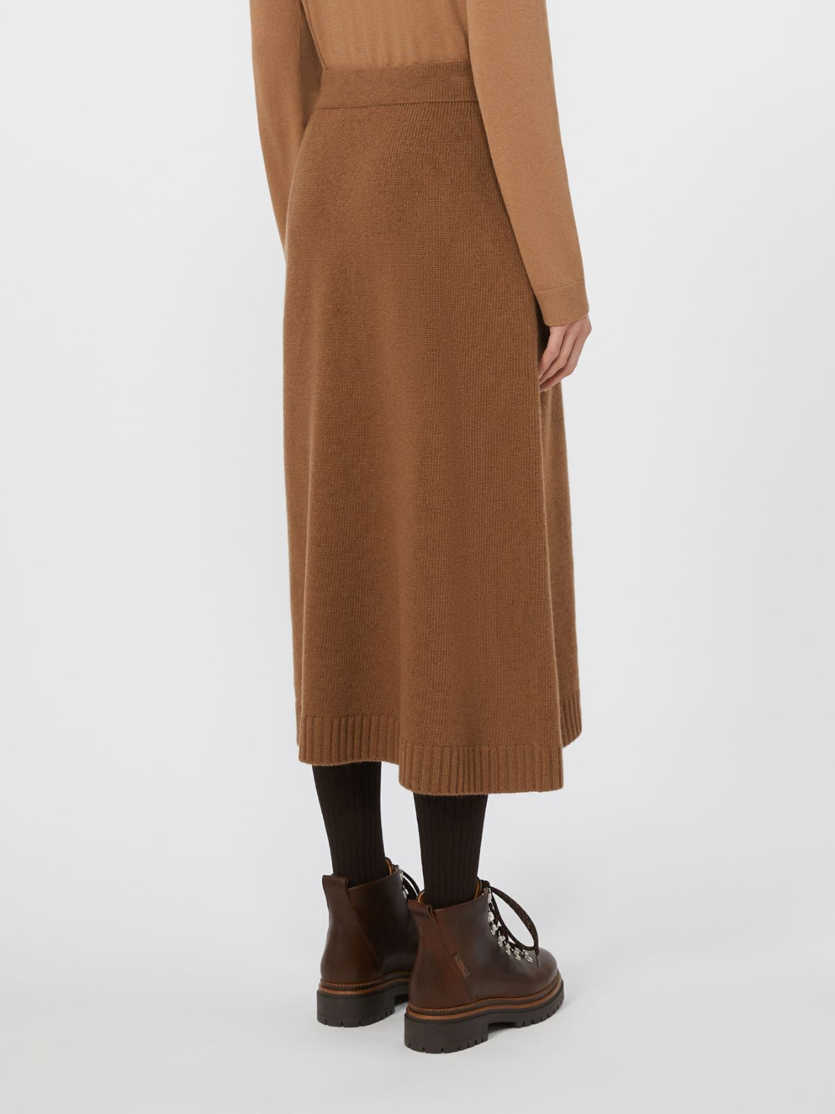 Wool knit skirt - Hazelnut brown
