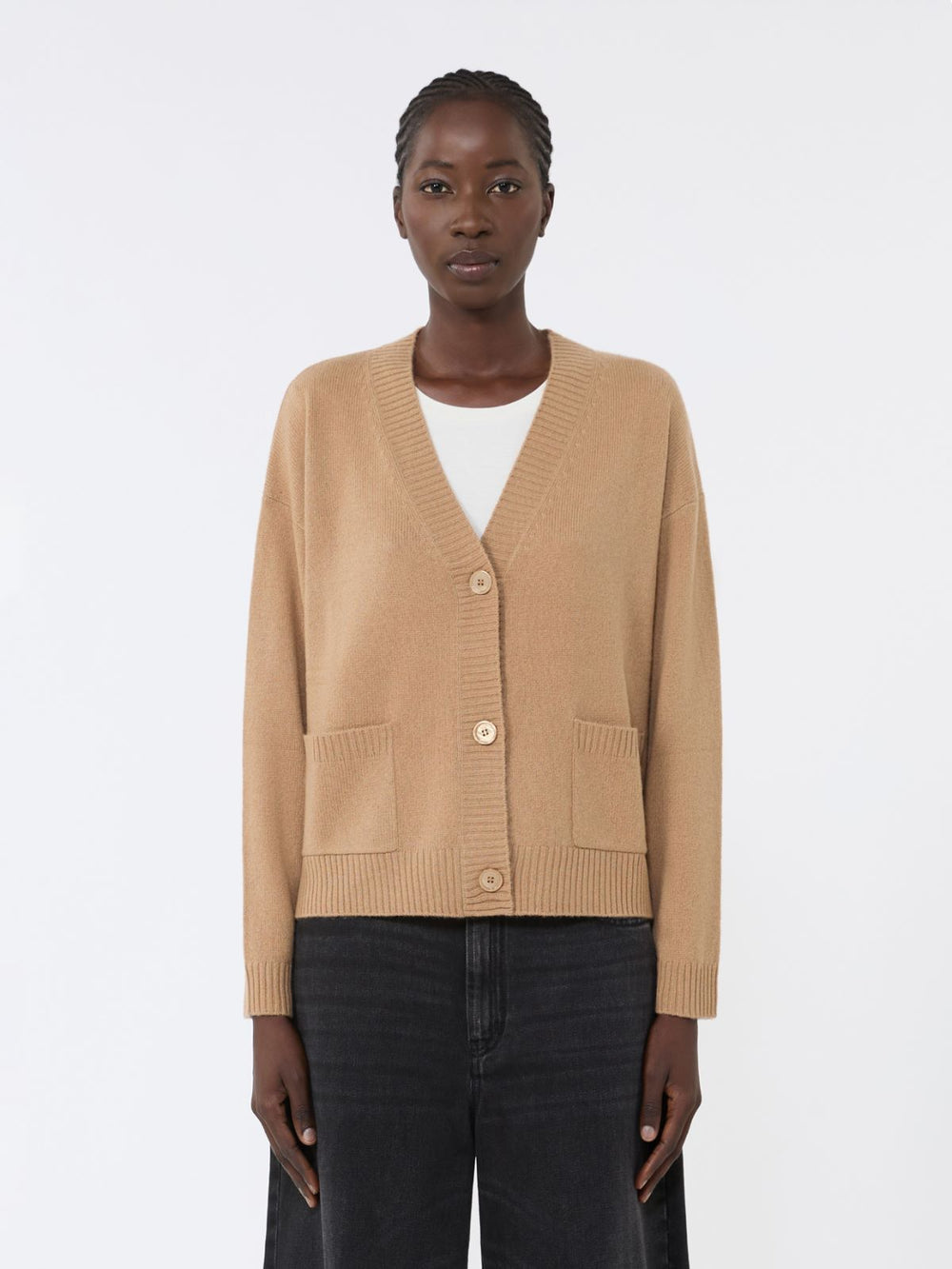 Cashmere knit cardigan - Camel
