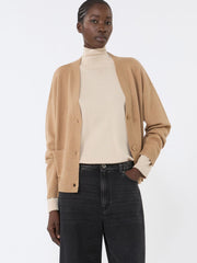 Cashmere knit cardigan - Camel