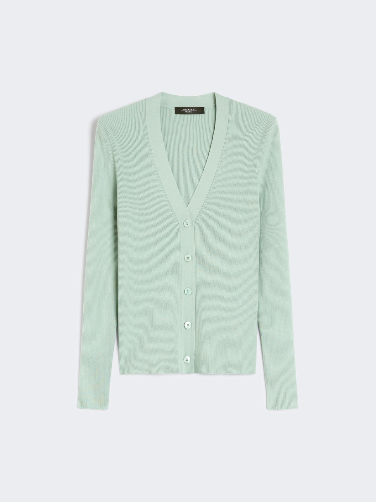 Viscose V-neck cardigan - Jade