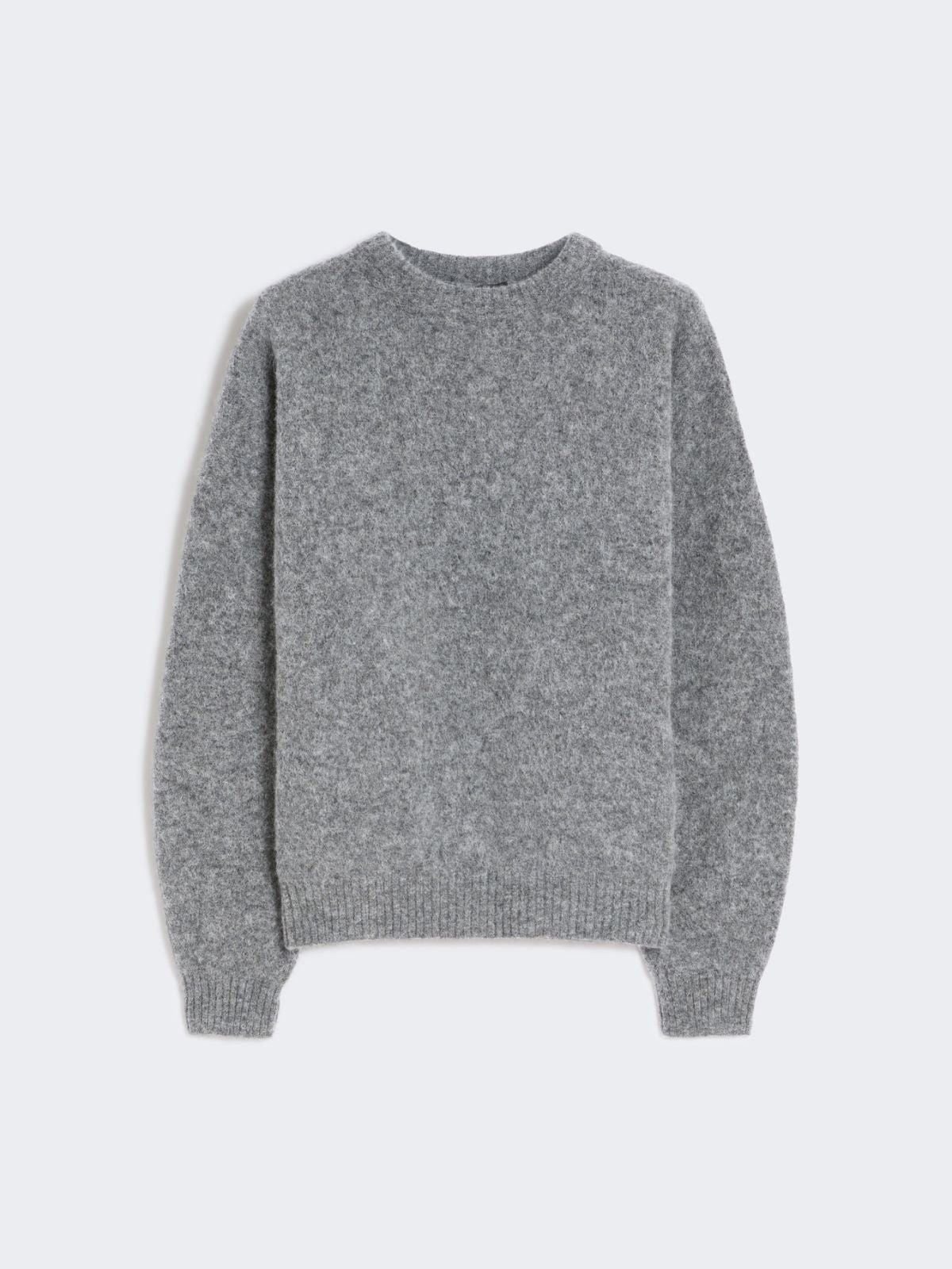 Alpaca and wool jumper - Medium grey
