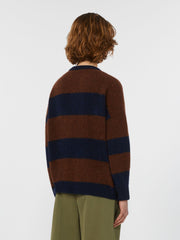 Alpaca and wool jumper - Wine-coloured