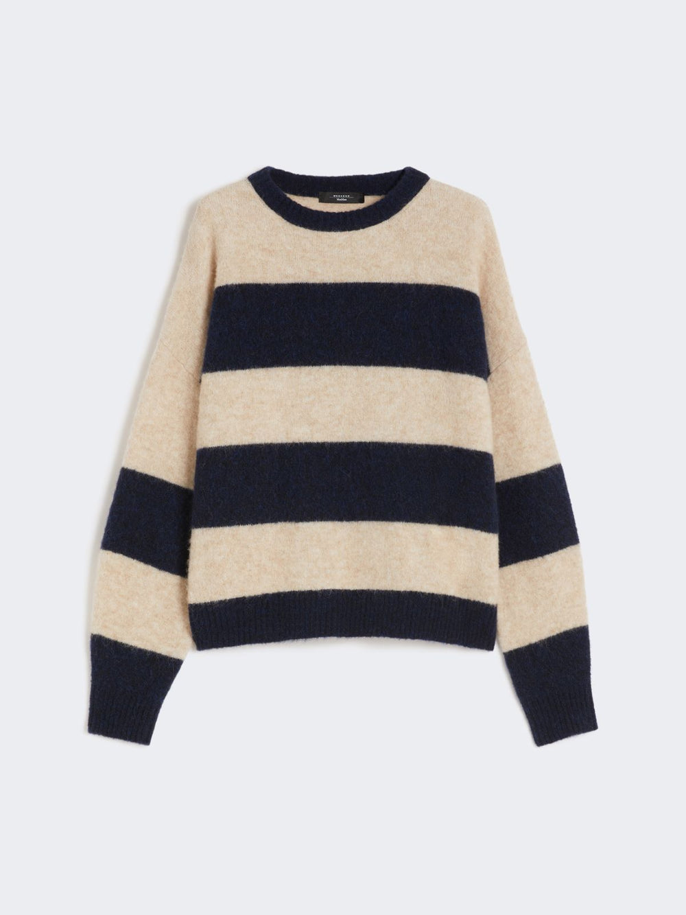Alpaca and wool jumper - Navy