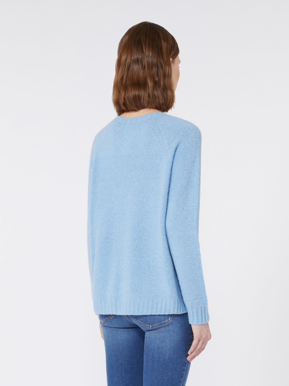 Alpaca and cotton sweater - Light blue