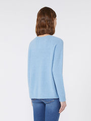Alpaca and cotton sweater - Light blue