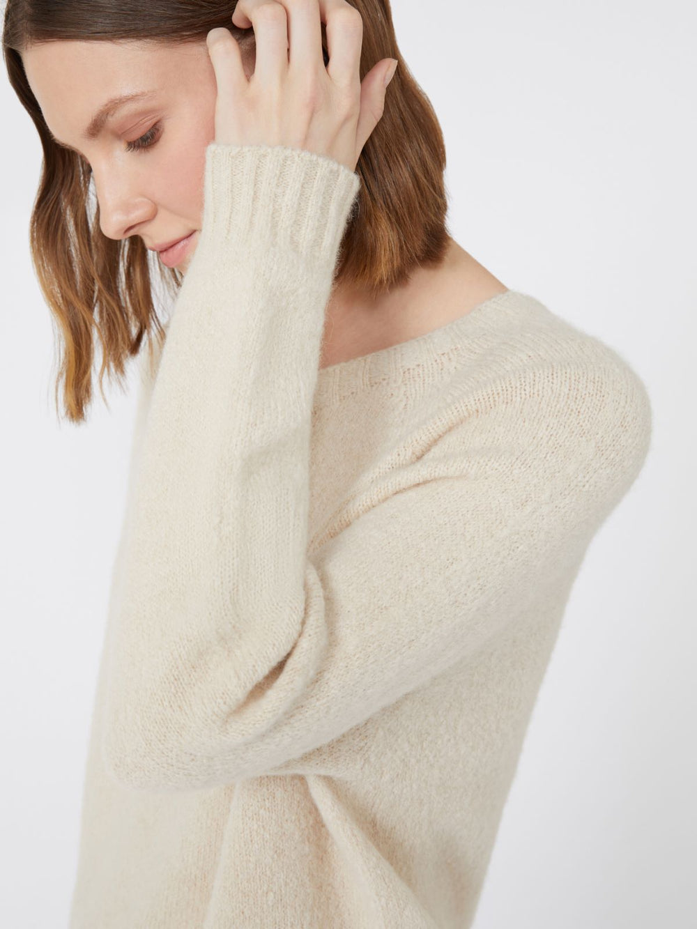 Alpaca and cotton sweater - Ivory