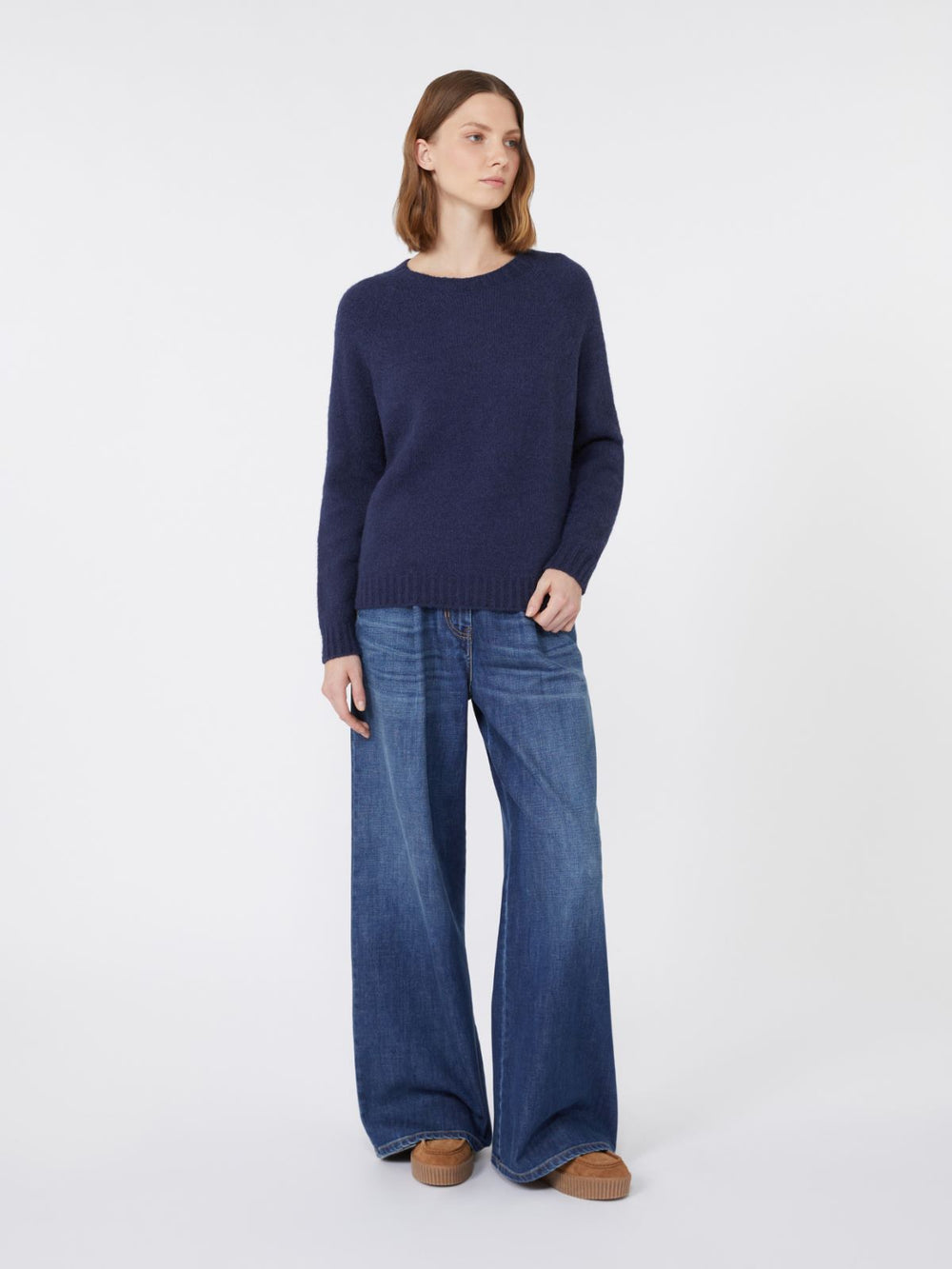 Alpaca and cotton sweater - Ultramarine