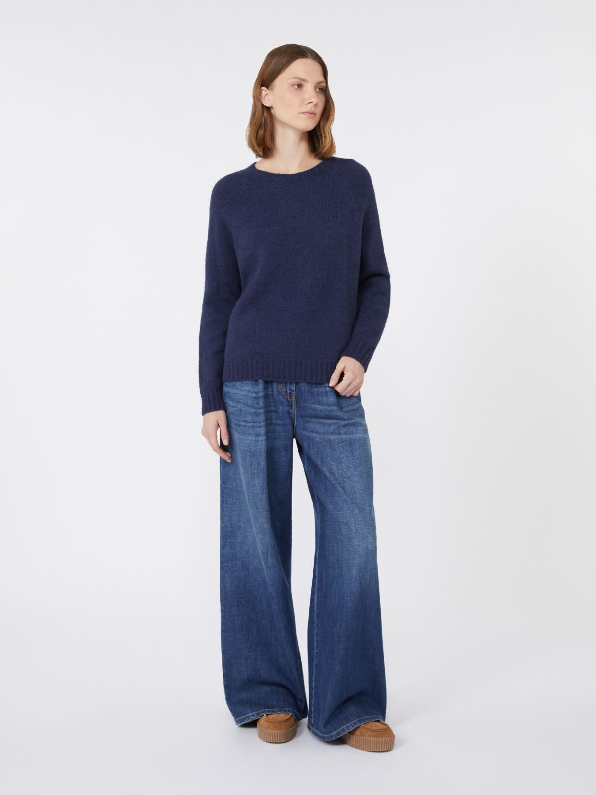 Alpaca and cotton sweater - Ultramarine