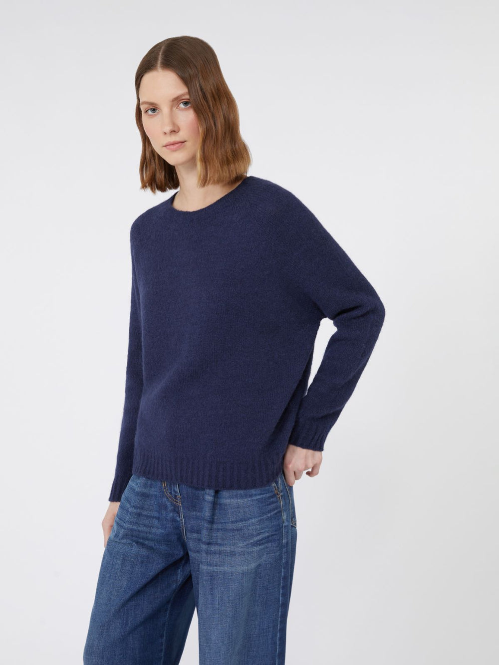 Alpaca and cotton sweater - Ultramarine