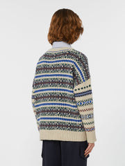 Wool tweed jumper - Ecru