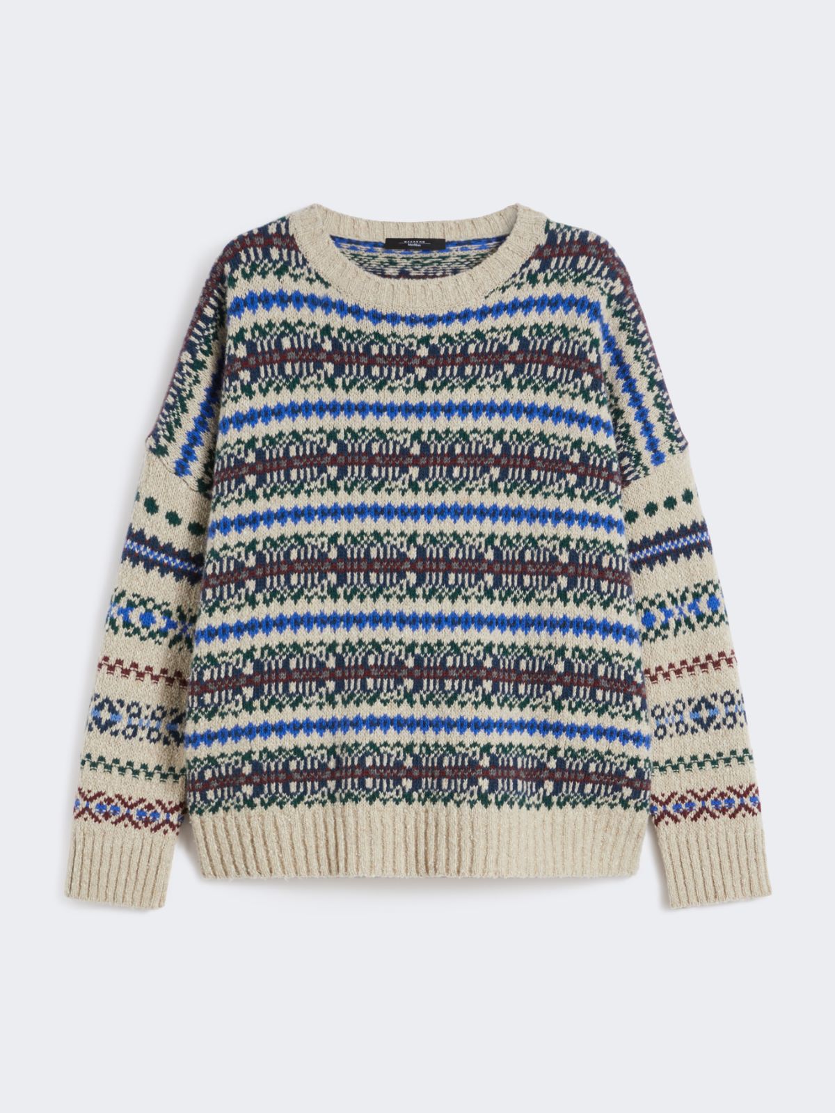 Wool tweed jumper - Ecru
