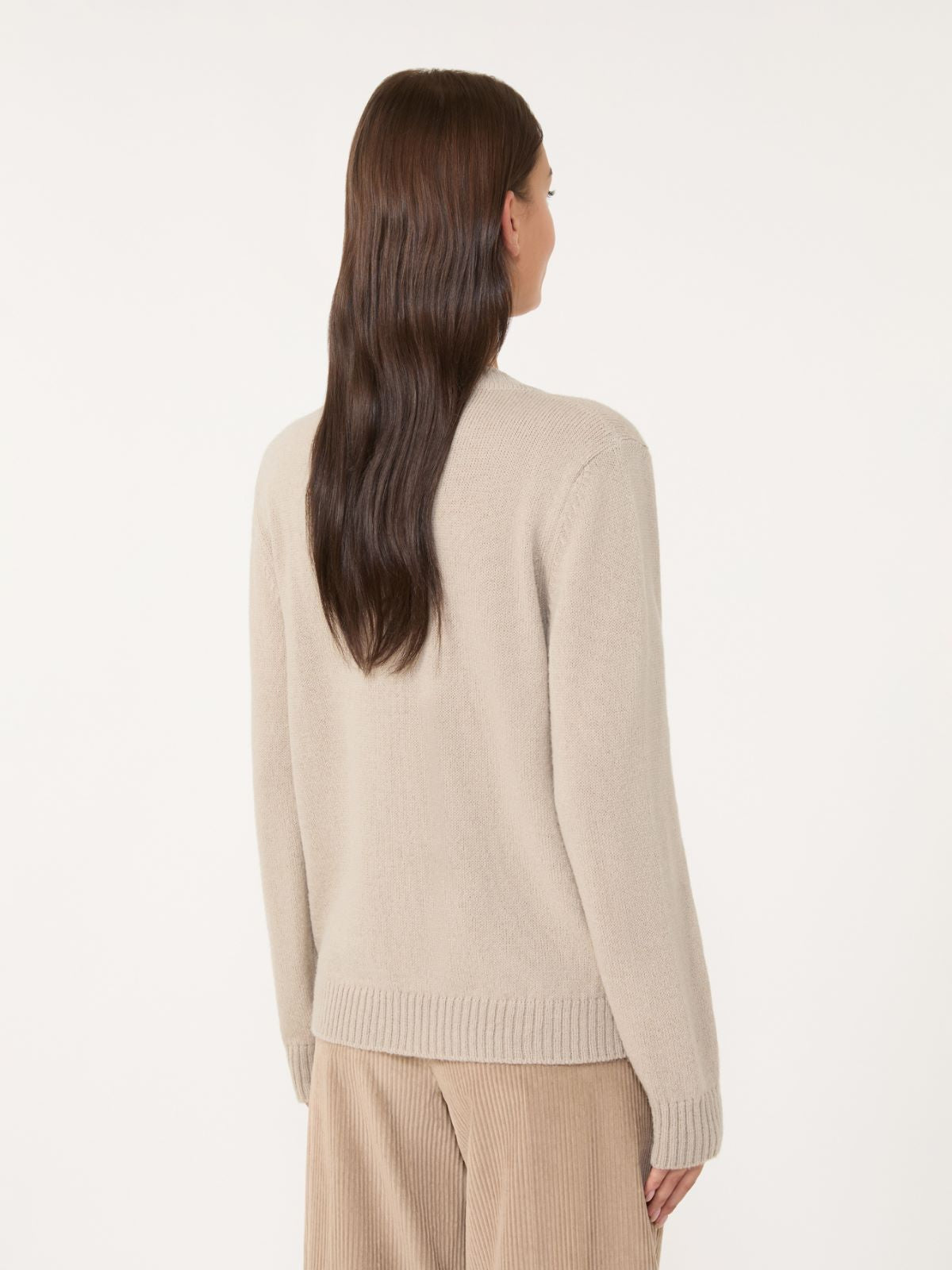 Alpaca and wool jumper - Sand