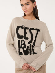 Alpaca and wool jumper - Sand