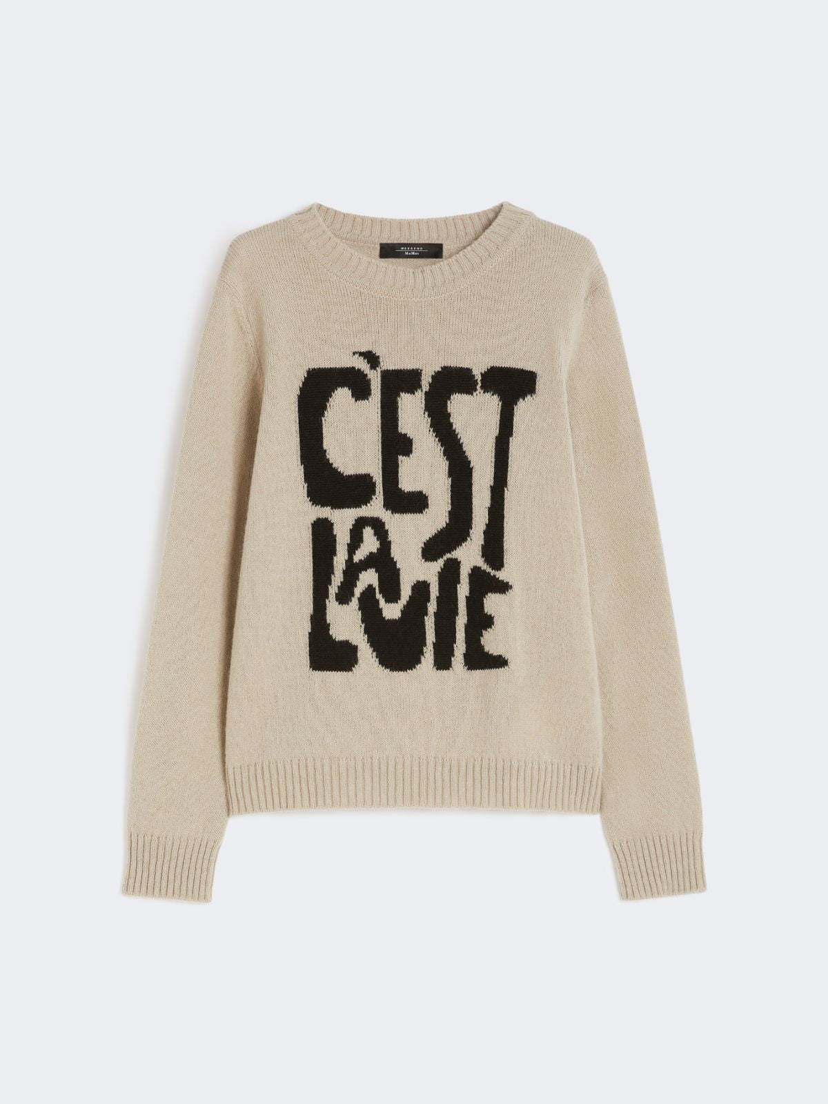 Alpaca and wool jumper - Sand