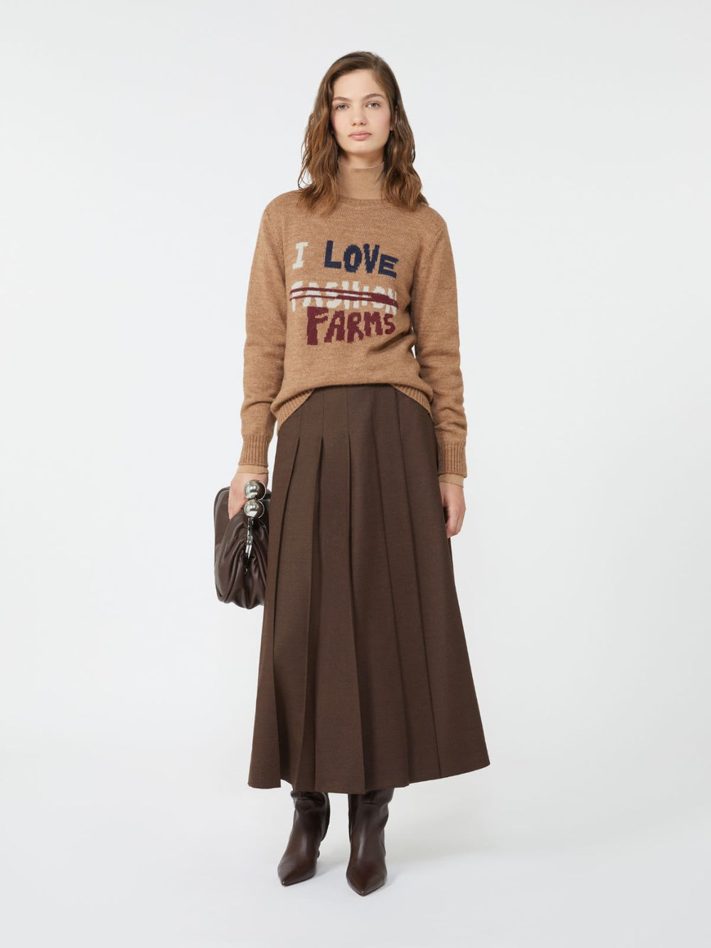 Alpaca and wool jumper - Camel