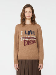 Alpaca and wool jumper - Camel