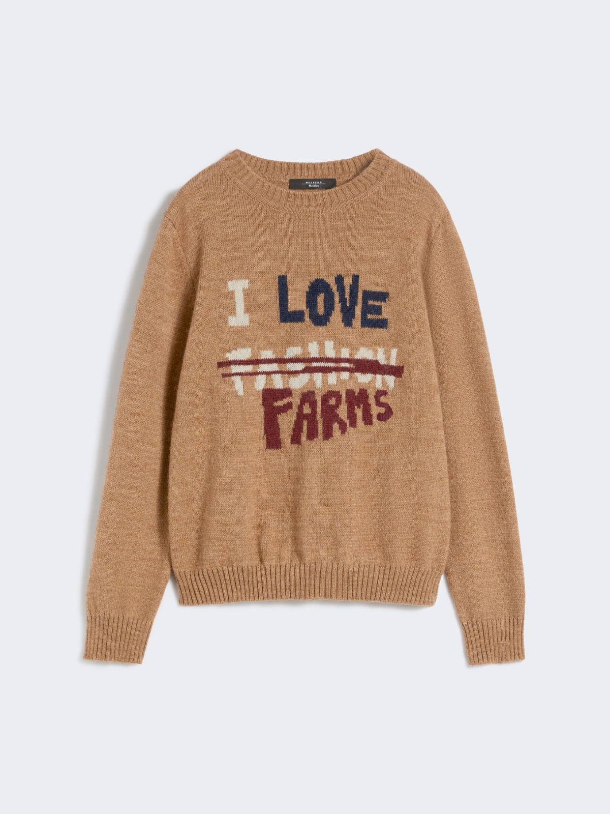 Alpaca and wool jumper - Camel