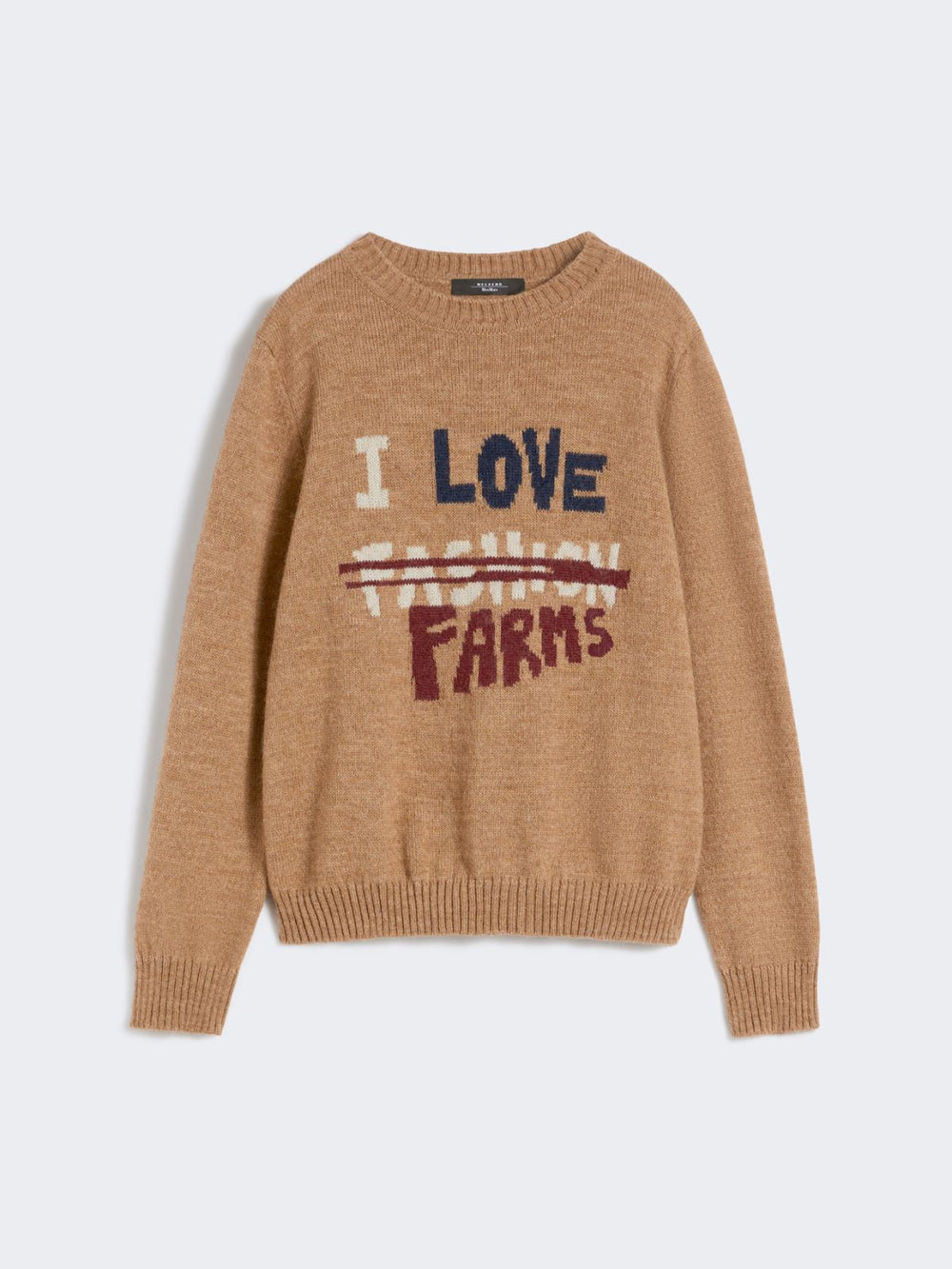 Alpaca and wool jumper - Camel