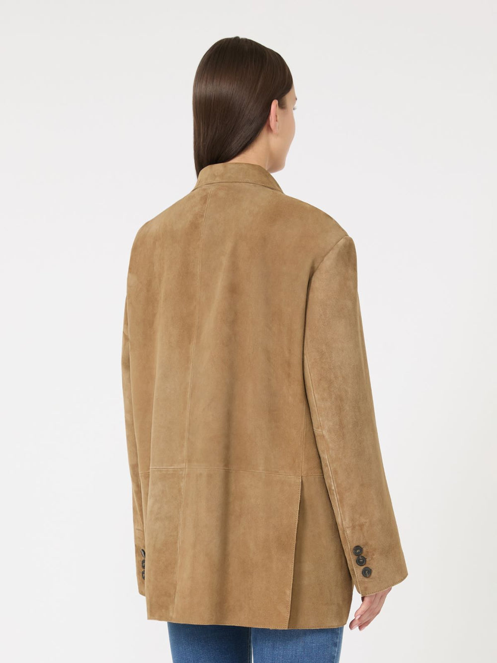 Oversized suede blazer - Desert
