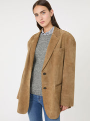 Oversized suede blazer - Desert