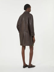 Nappa leather overcoat - Brown