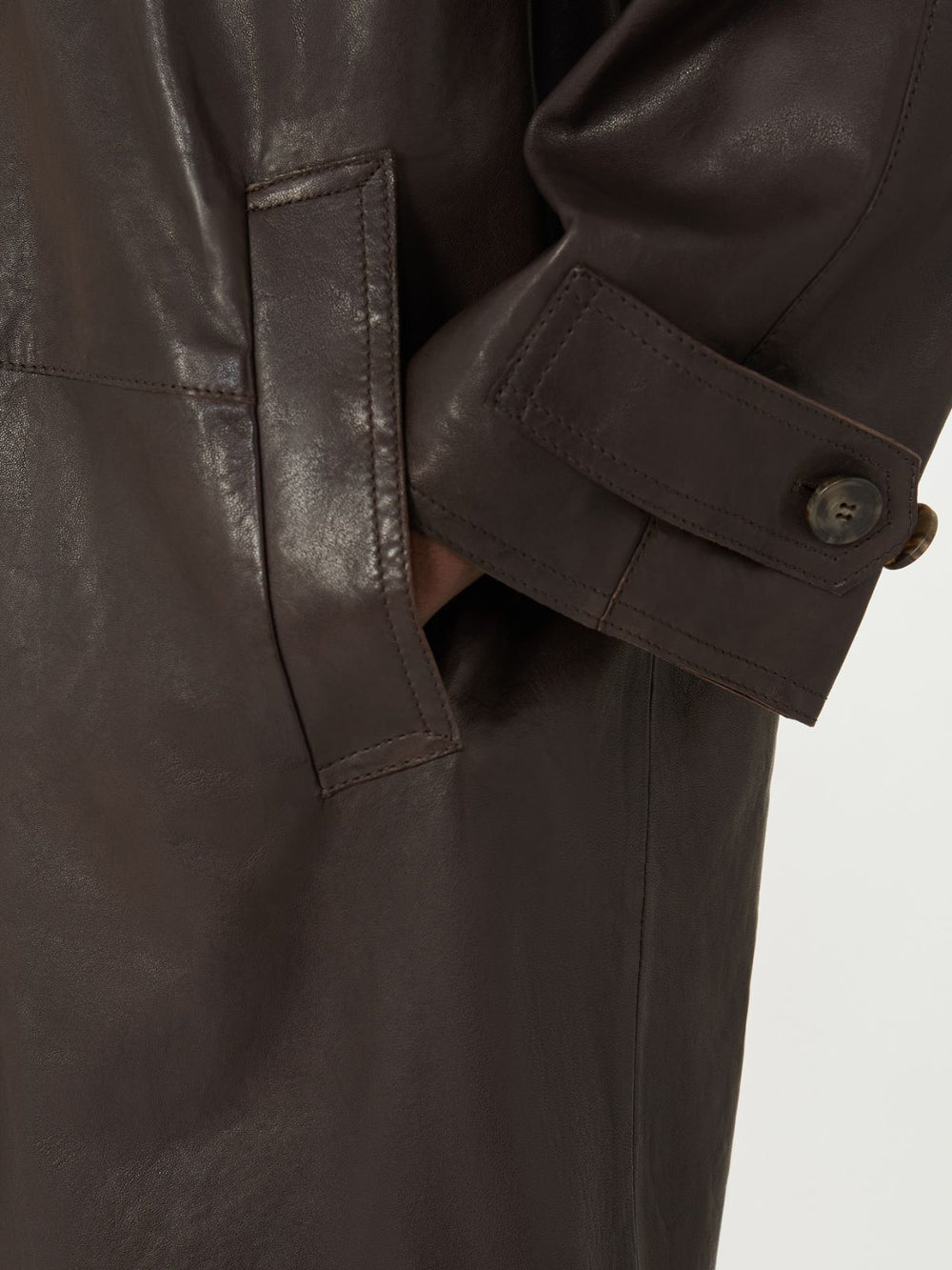 Nappa leather overcoat - Brown