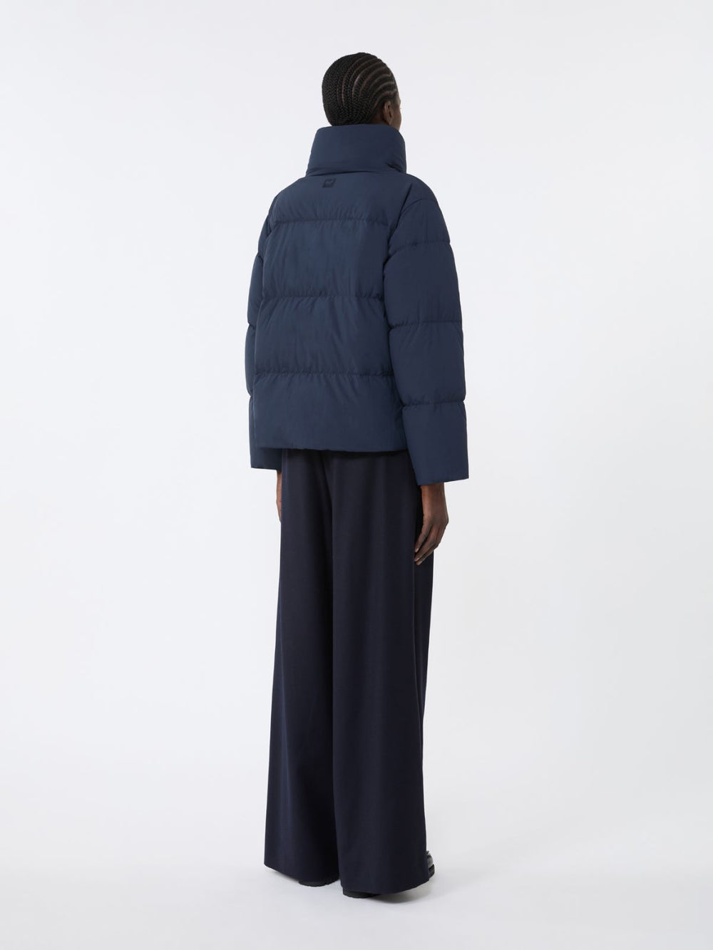 Short jacket in water-repellent fabric - Navy