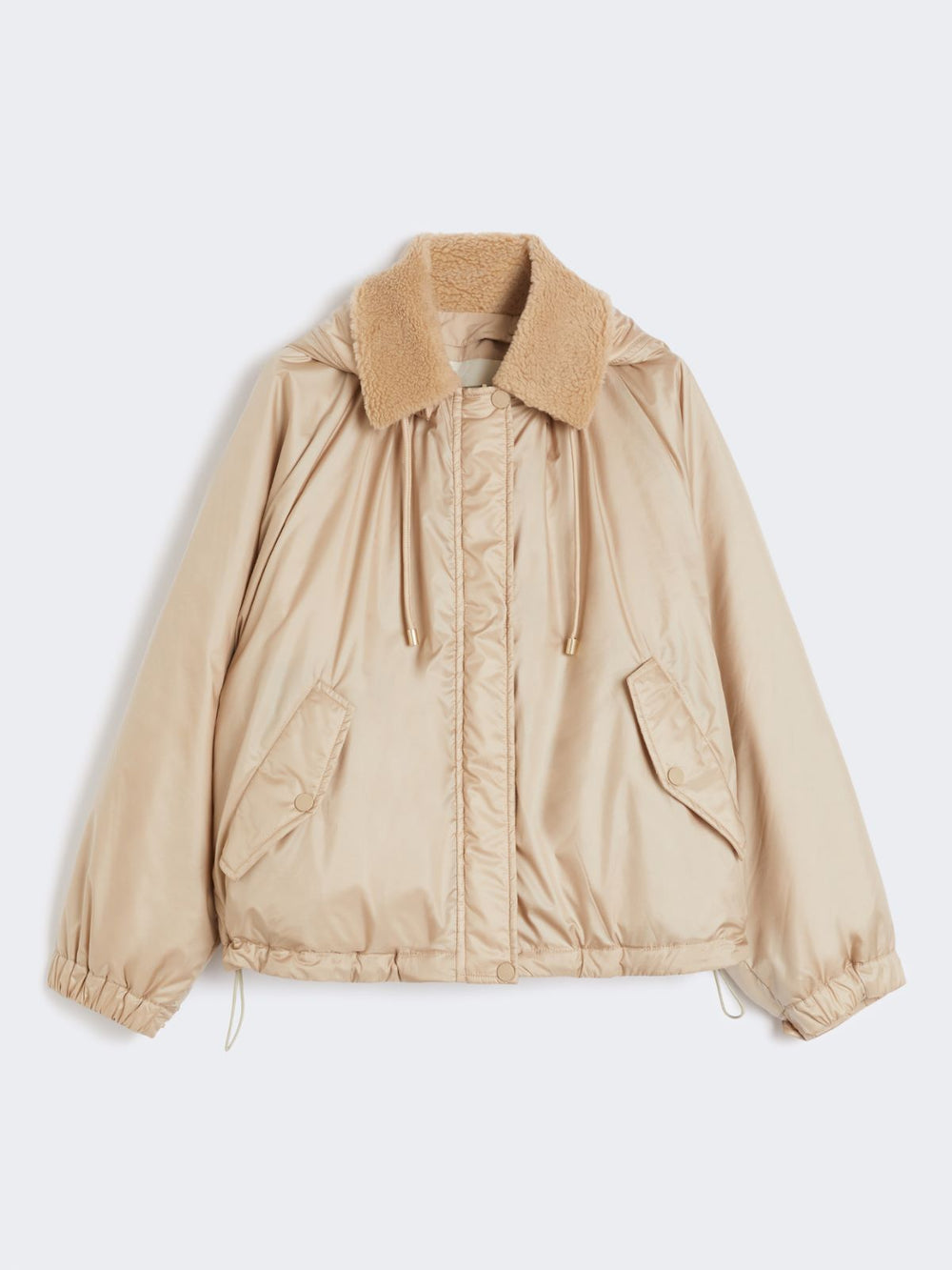 Reversible water-repellent canvas windbreaker - Beige