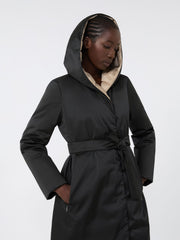 Reversible down jacket in water-repellent fabric - Black